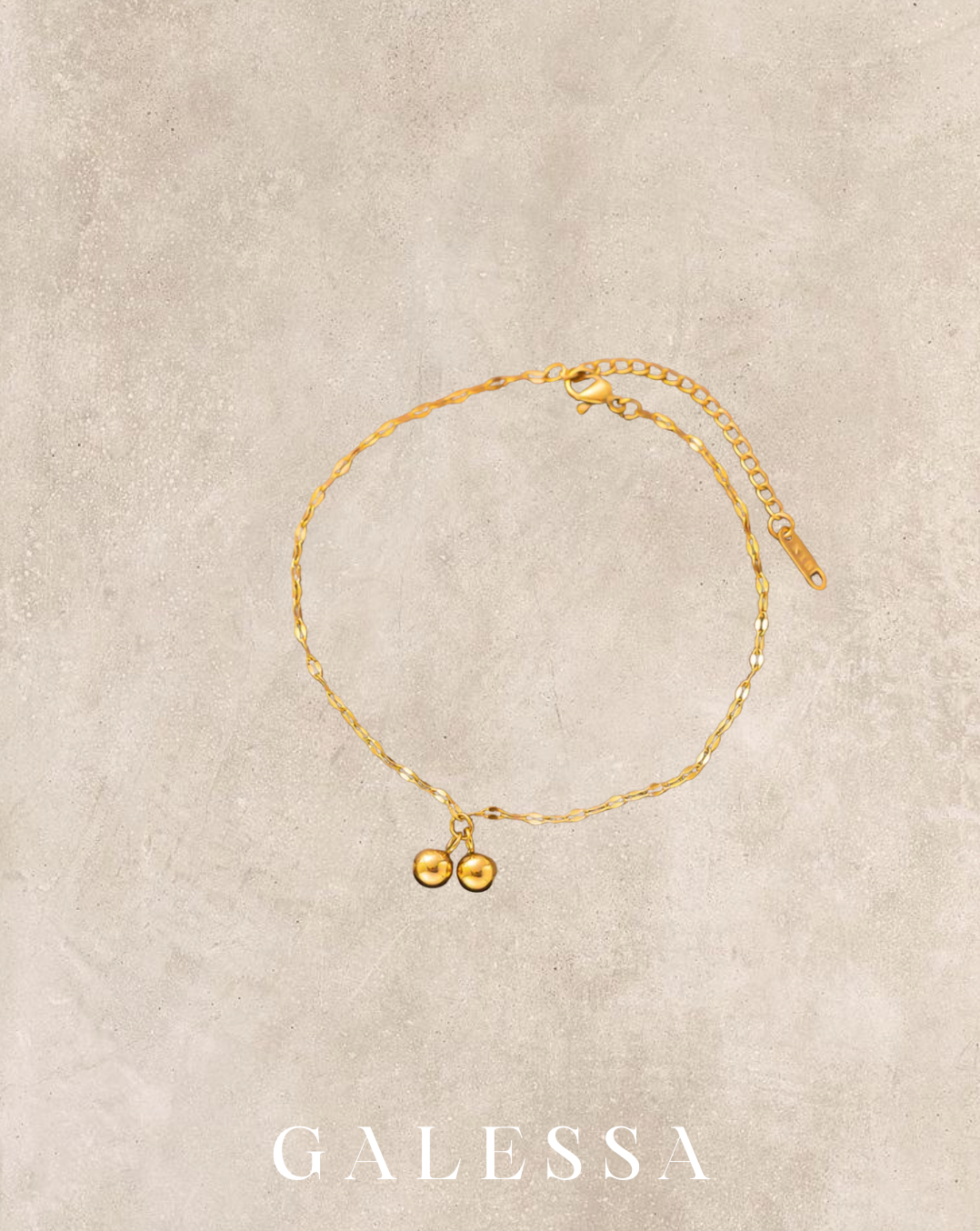 Gold Pearls Anklet