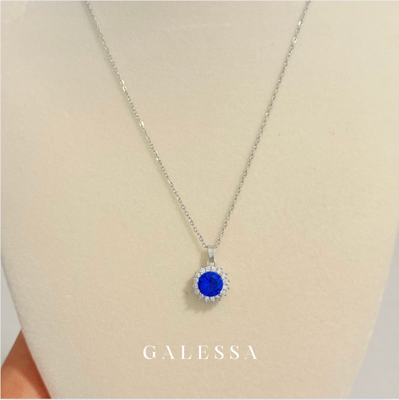 Blue Diamond Necklace