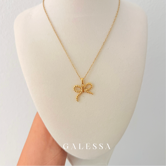 Bow Gold Necklace