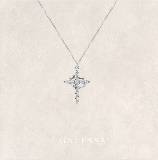 Silver Crown Necklace