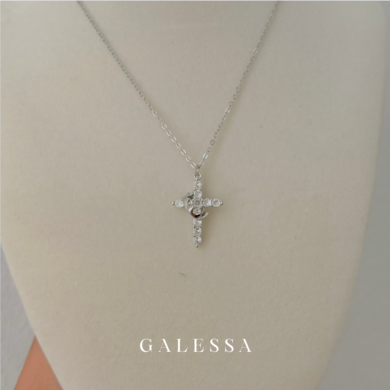 Silver Crown Necklace