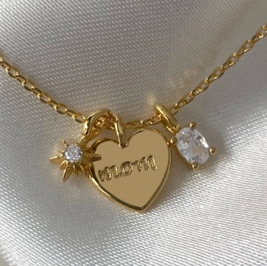 Mom Necklace with Charm