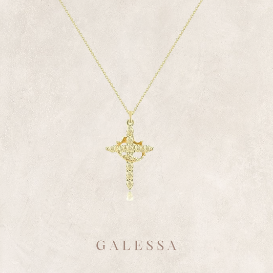 CORONA CROSS NECKLACE