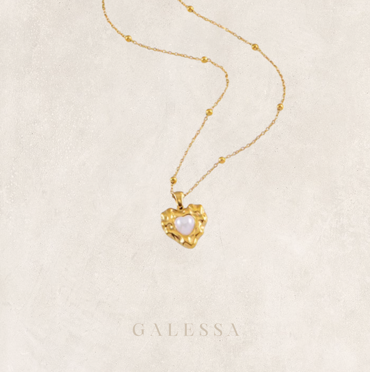 PEARL HEART NECKLACE