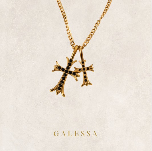 Double Chunky Cross Necklace