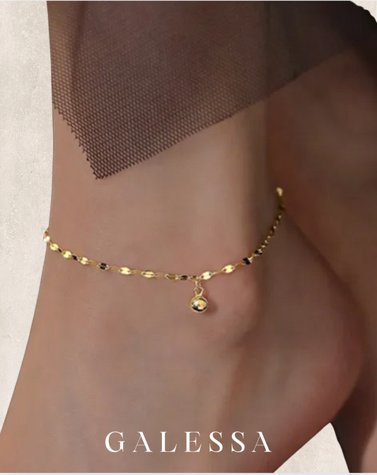 Gold Pearls Anklet