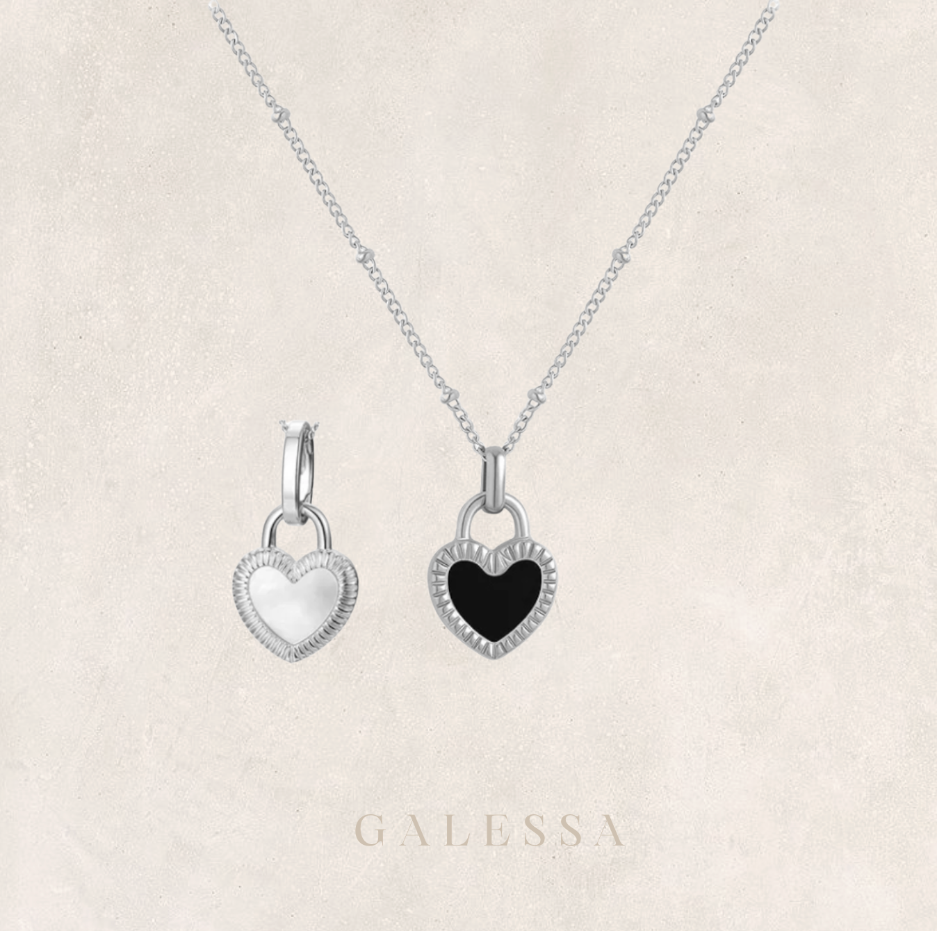 DOUBLE SIDE HEART NECKLACE